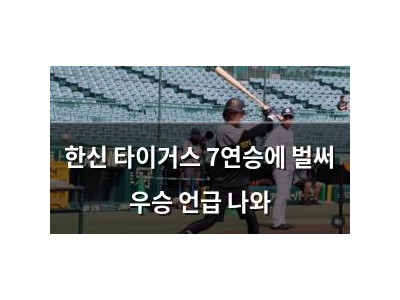 한신 타이거스 7연승에 벌써 우승 언급 나와