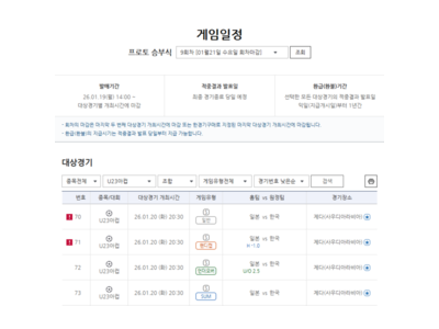 한일전 프로토 승부식 9회차 마감 앞둬 중립경기 변수 주목