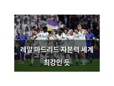 레알 마드리드 자본력 세계 최강인 듯