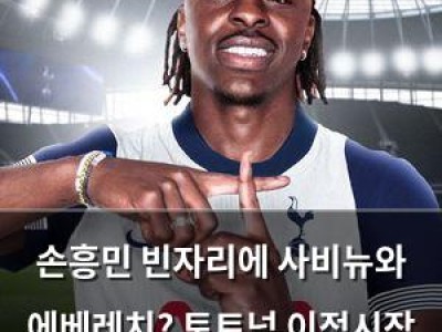 손흥민 빈자리에 사비뉴와 에베레치? 토트넘 이적시장 막판 대박?