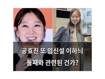 공효진 또 임신설 이하늬 둘째와 관련된 건가?