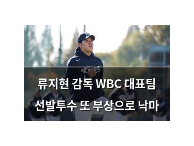 류지현 감독 WBC 대표팀 선발투수 또 부상으로 낙마