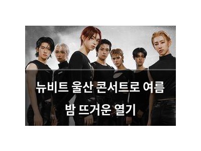 뉴비트 울산 콘서트로 여름 밤 뜨거운 열기