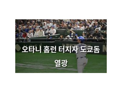 오타니 홈런 터지자 도쿄돔 열광