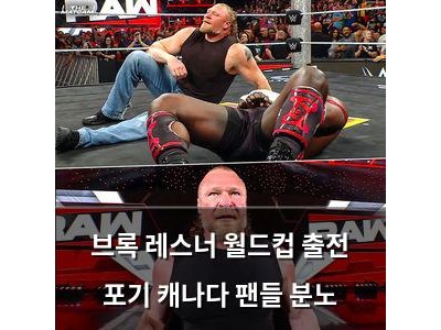 브록 레스너 월드컵 출전 포기 캐나다 팬들 분노