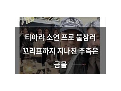 티아라 소연 프로 불참러 꼬리표까지 지나친 추측은 금물
