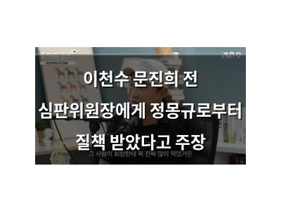 이천수 문진희 전 심판위원장에게 정몽규로부터 질책 받았다고 주장